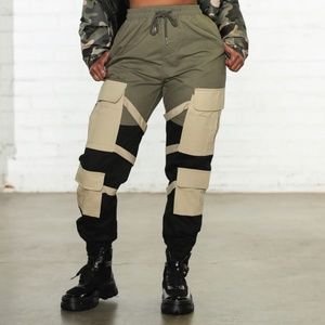 Olive Combo Cargo Utility Pants